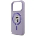 Калъф за телефон за iPhone 18 Pro / iPhone 17 Pro Silicone KC Body Ring MagSafe (KLHMP18LSCMKCRHU) - Karl Lagerfeld - Лилав