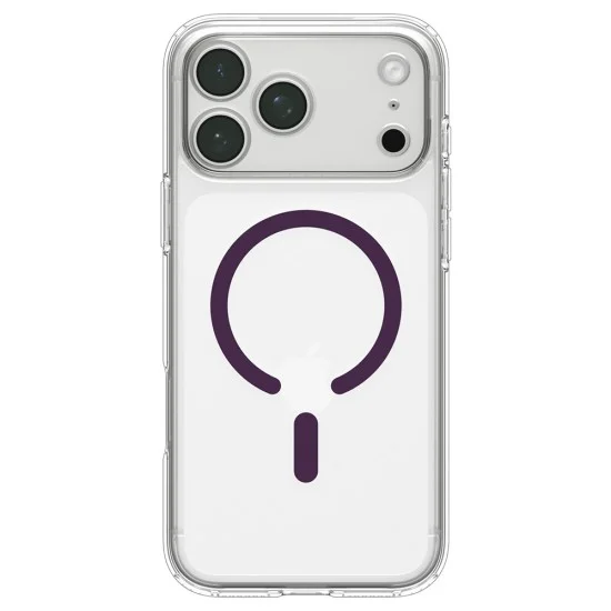 Калъф за телефон за iPhone 18 Pro / iPhone 17 Pro Ultra Hybrid MagSafe (ACS12335) - Spigen - Прозрачен / Тъмна череша