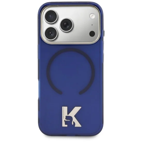Калъф за телефон за iPhone 18 Pro / iPhone 17 Pro IML K Head Logo MagSafe (KLHMP18L5HTMKHDB) - Karl Lagerfeld - Син