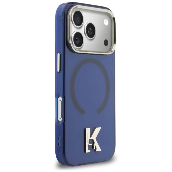 Калъф за телефон за iPhone 18 Pro / iPhone 17 Pro IML K Head Logo MagSafe (KLHMP18L5HTMKHDB) - Karl Lagerfeld - Син