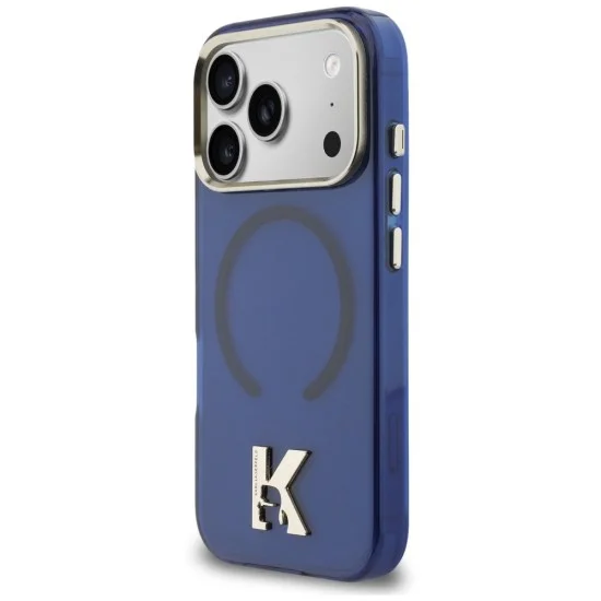 Калъф за телефон за iPhone 18 Pro / iPhone 17 Pro IML K Head Logo MagSafe (KLHMP18L5HTMKHDB) - Karl Lagerfeld - Син