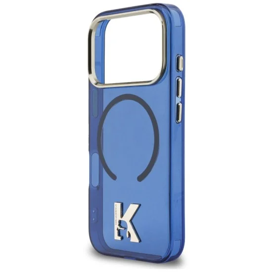 Калъф за телефон за iPhone 18 Pro / iPhone 17 Pro IML K Head Logo MagSafe (KLHMP18L5HTMKHDB) - Karl Lagerfeld - Син