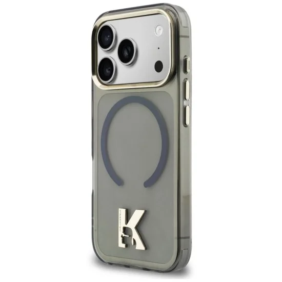 Калъф за телефон за iPhone 18 Pro / iPhone 17 Pro IML K Head Logo MagSafe (KLHMP18L5HTMKHDK) - Karl Lagerfeld - Черен