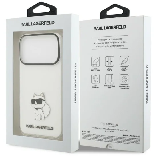 Калъф за телефон за iPhone 18 Pro / iPhone 17 Pro IML NFT Choupette (KLHCP18LHNCHTCT) - Karl Lagerfeld - Прозрачен