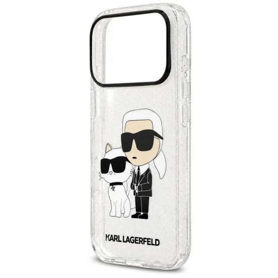 Калъф за телефон за iPhone 18 Pro / iPhone 17 Pro IML NFT Glitter K&C (KLHCP18LHNKCTGT) - Karl Lagerfeld - Прозрачен