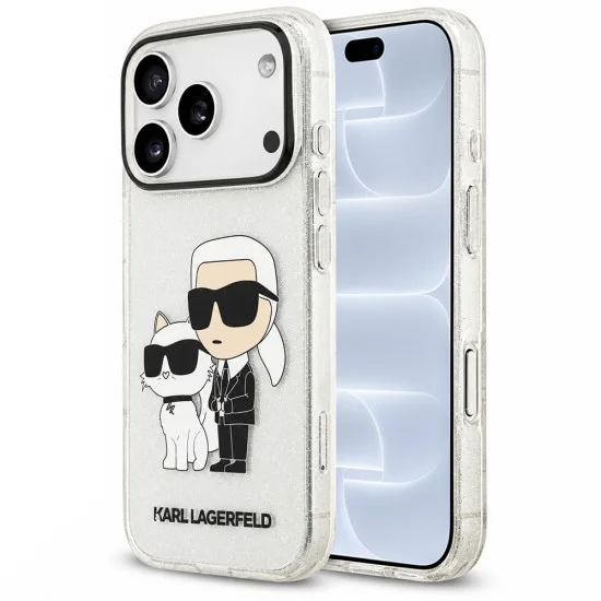 Калъф за телефон за iPhone 18 Pro / iPhone 17 Pro IML NFT Glitter K&C (KLHCP18LHNKCTGT) - Karl Lagerfeld - Прозрачен