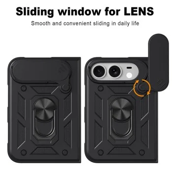 Калъф за телефон за iPhone Duo CamShield Series - Techsuit - Черен