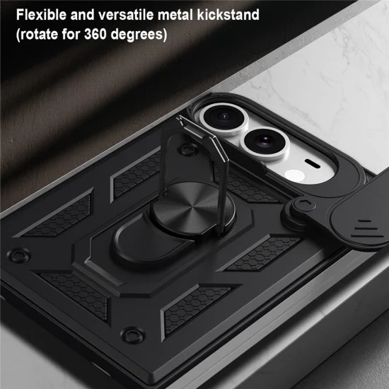 Калъф за телефон за iPhone Duo CamShield Series - Techsuit - Черен