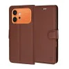Калъф тип тефтер за Honor 600 / 600 Pro - Leather Folio - Techsuit - Кафяв