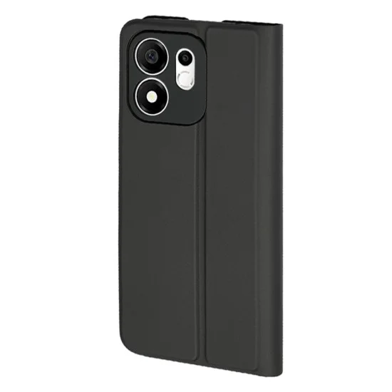 Калъф тип тефтер за Honor 600 Smart Magskin Book (Long Blitz Cutout) - Techsuit - Черен