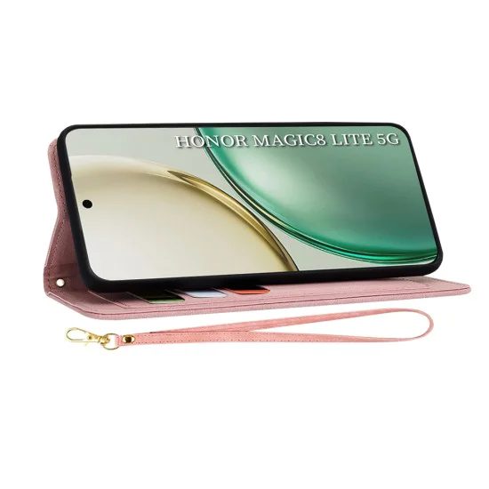 Калъф тип тефтер за Honor Magic8 Lite - Techsuit FlipCraft - Sweetheart Pink
