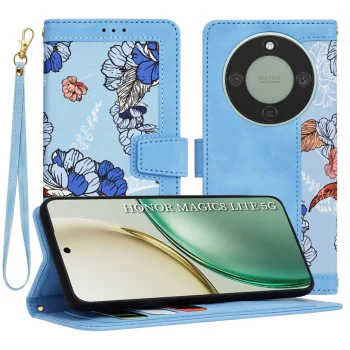 Калъф тип тефтер за Honor Magic8 Lite - Techsuit FlipCraft - Vibrant Blue