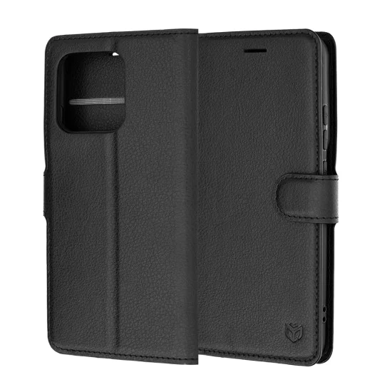 Калъф тип тефтер за Motorola Edge 70 Pro - Leather Folio - Techsuit - Черен