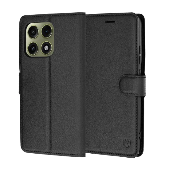 Калъф тип тефтер за Motorola Edge 70 Pro - Leather Folio - Techsuit - Черен