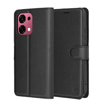 Калъф тип тефтер за Oppo A6 Pro 4G / 5G - Techsuit Leather Folio - Черен