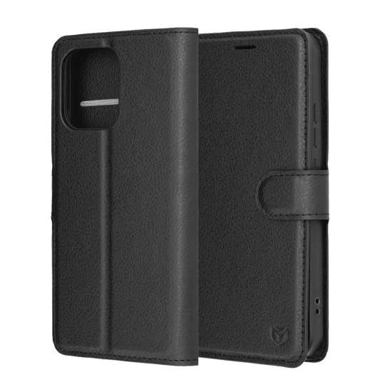 Калъф тип тефтер за Oppo A6 Pro 4G / 5G - Techsuit Leather Folio - Черен