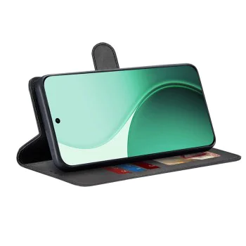 Калъф тип тефтер за Oppo Reno14 – Techsuit Diary Book – Черен