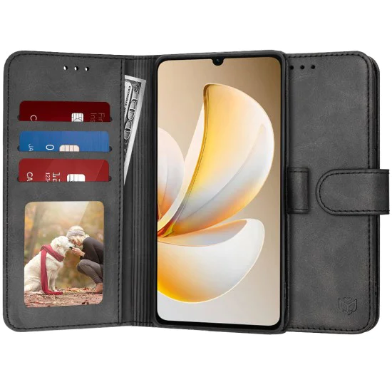 Калъф тип тефтер за Realme Note 70T - Techsuit Diary Book - Черен