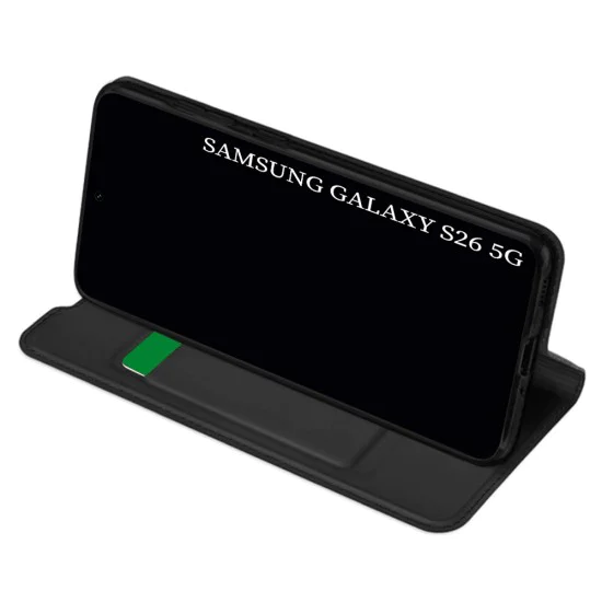Калъф тип тефтер за Samsung Galaxy S26 - Techsuit Magskin Book - Черен
