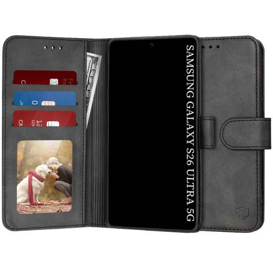 Калъф тип тефтер за Samsung Galaxy S26 Ultra - Techsuit Diary Book - Черен