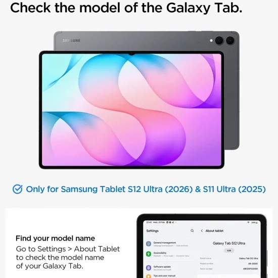 Калъф тип тефтер за Samsung Galaxy Tab S12 Ultra / Tab S11 Ultra Liquid Air Folio (ACS11821) - Spigen - Черен
