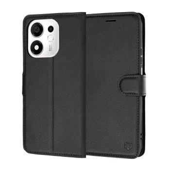 Калъф тип тефтер Techsuit Leather Folio - Honor 600 Smart - Черен