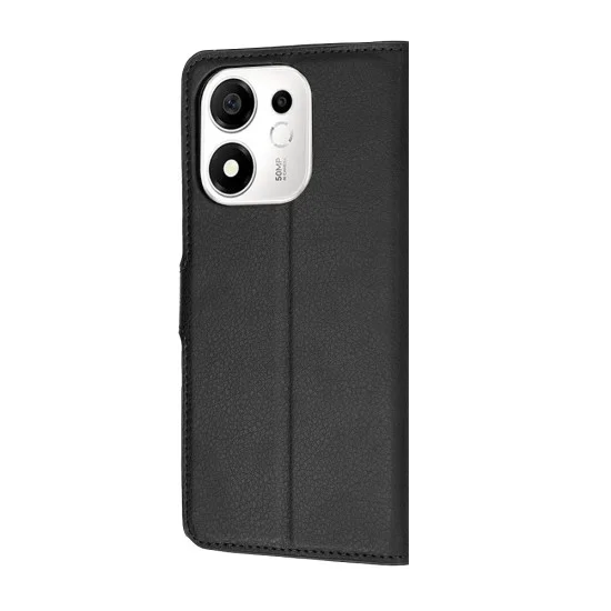 Калъф тип тефтер Techsuit Leather Folio - Honor 600 Smart - Черен