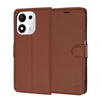 Калъф тип тефтер Techsuit Leather Folio - Honor 600 Smart - Кафяв