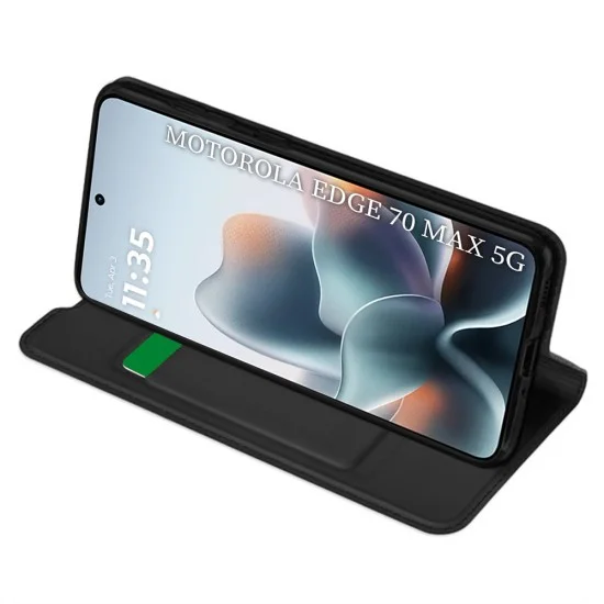 Калъф тип тефтер Techsuit Magskin Book - Motorola Edge 70 Max - Черен