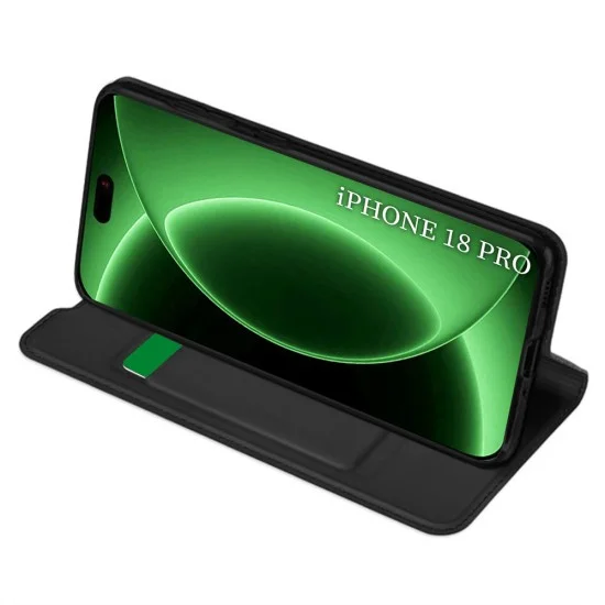 Калъф тип тефтер Techsuit Magskin Book - iPhone 18 Pro / iPhone 17 Pro - Черен