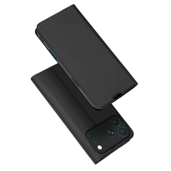 Калъф тип тефтер Techsuit Magskin Book - iPhone 18 Pro / iPhone 17 Pro - Черен
