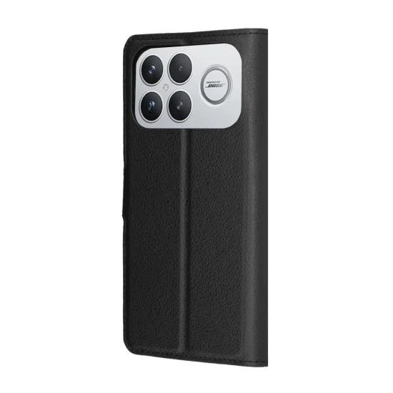 Калъф тип тефтер за Xiaomi Poco F8 Ultra - Techsuit Leather Folio - Черен