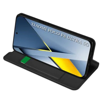 Калъф тип тефтер за Xiaomi Poco F8 Ultra - Techsuit Magskin Book - Черен