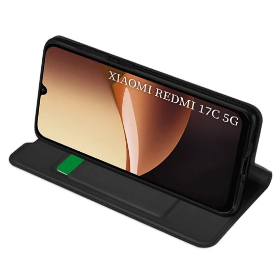 Калъф тип тефтер за Xiaomi Redmi 17C 5G Magskin Book - Techsuit - Черен