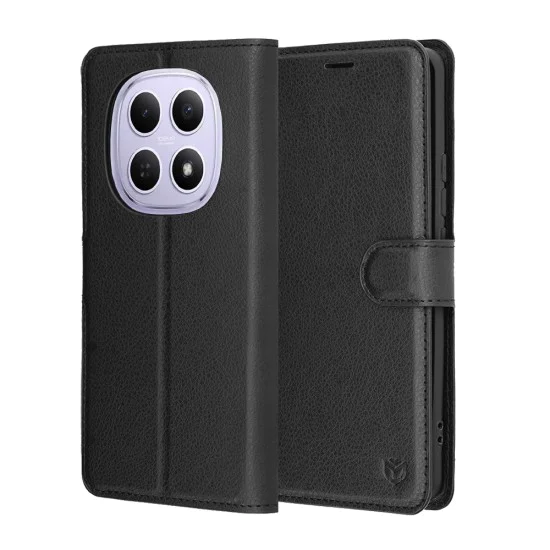 Калъф тип тефтер за Xiaomi Redmi Note 15 / Poco M8 5G - Techsuit Leather Folio - Черен