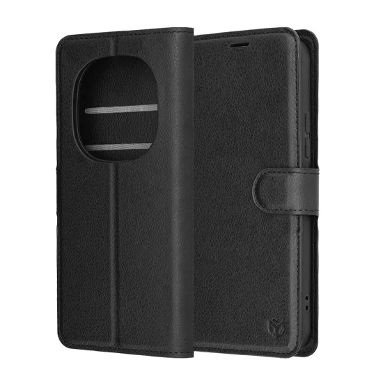 Калъф тип тефтер за Xiaomi Redmi Note 15 Pro+ 5G / Poco M8 Pro 5G - Techsuit Leather Folio - Черен