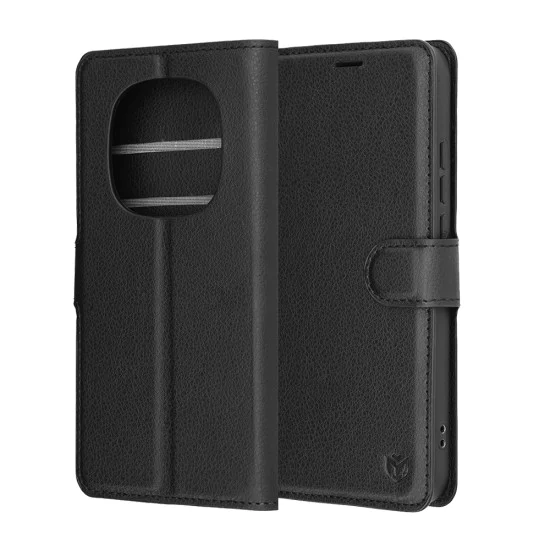 Калъф тип тефтер за Xiaomi Redmi Note 15 Pro 5G - Techsuit Leather Folio - Черен