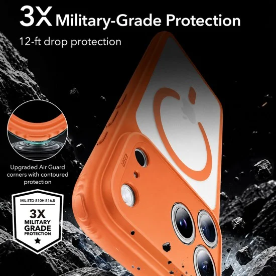 Калъф ESR Classic Hybrid HaloLock - iPhone 18 Pro / iPhone 17 Pro - Матово оранжев