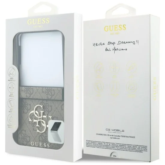 Калъф Guess Hardcase 4G Big Logo (GUHCZF84GMGBR) - Samsung Galaxy Z Flip8 - Кафяв