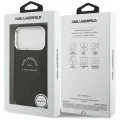 Калъф Karl Lagerfeld HC MagSafe Leather EMB. Ring with Karl RSG Logo (KLHMP18LPSKRSGEK) - iPhone 18 Pro / iPhone 17 Pro - Черен
