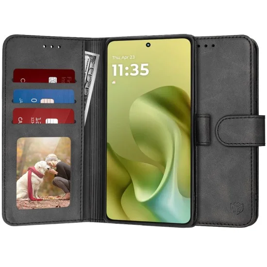 Калъф за Motorola Moto G86 - Techsuit - Diary Book - Черен