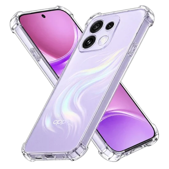 Калъф за Oppo Reno16 - Shockproof Clear Silicone - Techsuit - Прозрачен