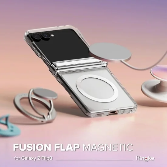 Калъф Ringke Fusion Flap Magnetic - Samsung Galaxy Z Flip8 - Прозрачен