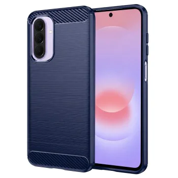 Калъф за Samsung Galaxy A27 5G - Carbon Silicone - Techsuit - Син