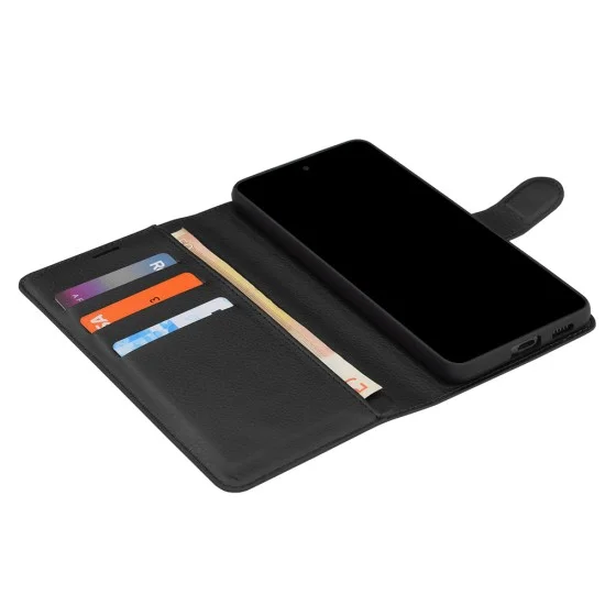 Калъф за Samsung Galaxy S26 FE / S25 FE - Leather Folio - Techsuit - Черен