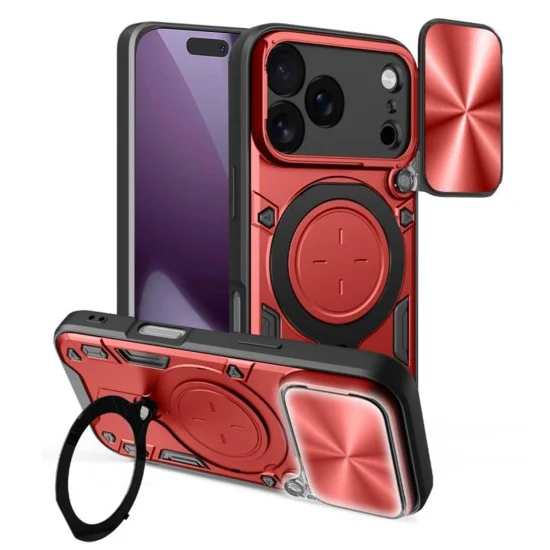Калъф Techsuit CamGuard Pro - iPhone 18 Pro Max / iPhone 17 Pro Max - Червен