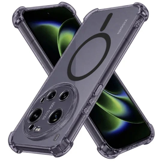 Калъф Techsuit Shockproof Clear Silicone MagSafe - Xiaomi 17 Ultra - Сив