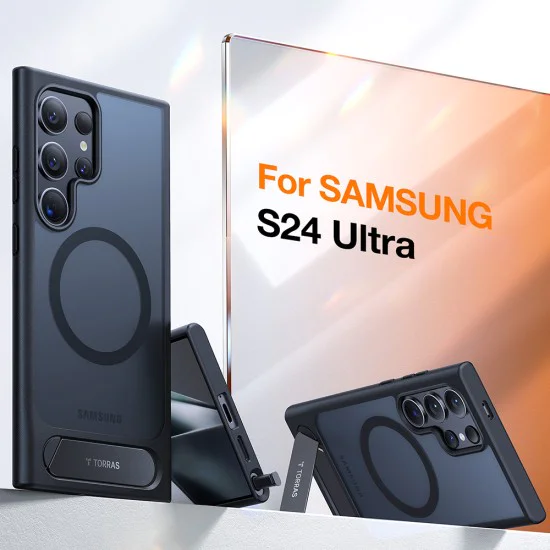 Torras - Стойка - Samsung Galaxy S24 Ultra - Черен
