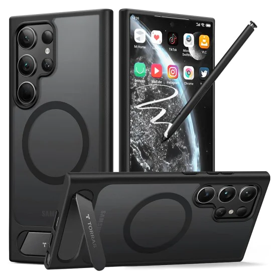 Torras - Стойка - Samsung Galaxy S24 Ultra - Черен