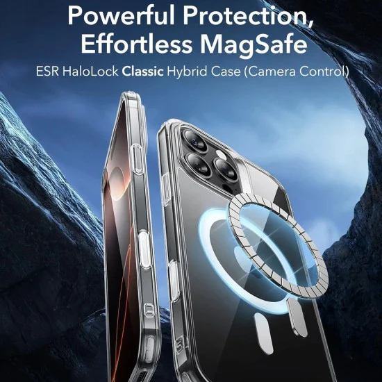 Калъф за iPhone 16 Pro Max - ESR - Classic Hybrid HaloLock - Прозрачен